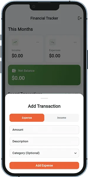 WealthTracker — mobile app built with Nowa